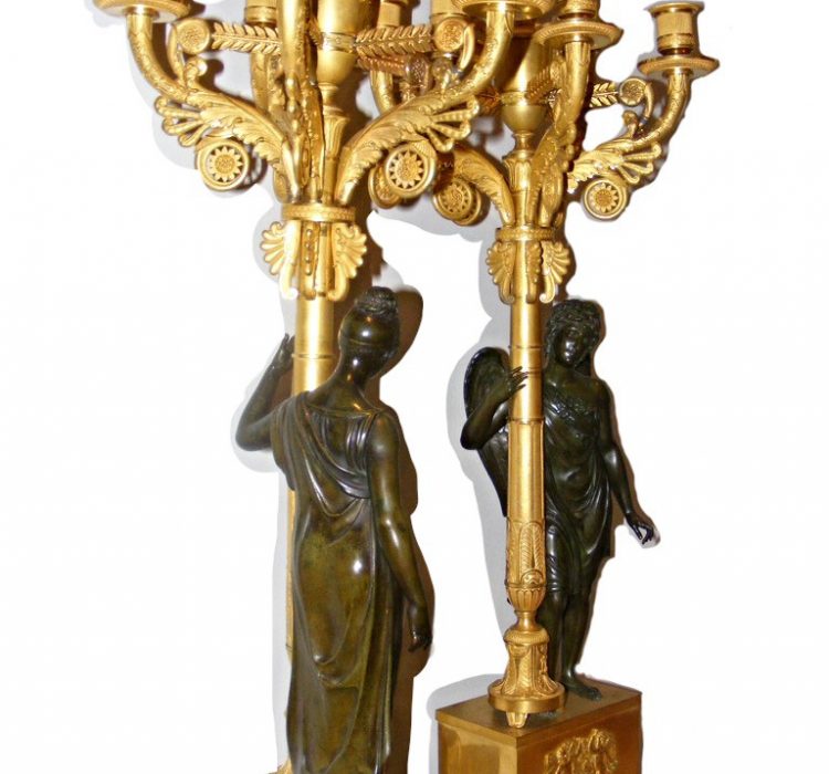 A Pair Of Gild-Bronze Candelabras

«AMOR  AND PSYCHE»

Circa 1815-1820
