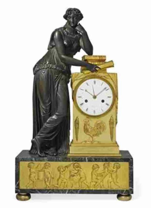 Important clock «Study and the Sciences»
Empire, the model by Pierre Viktor Ledure.
 Circa  1814