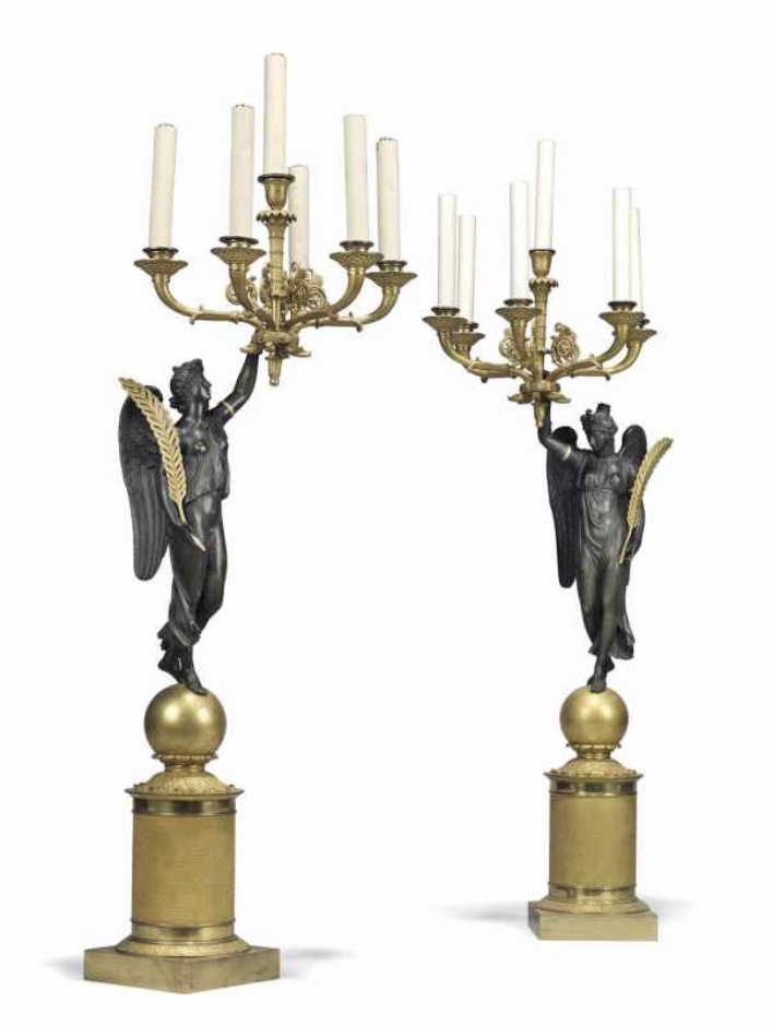 A Pair Of Gild-Bronze Candelabras

«AMOR  AND PSYCHE»

Circa 1815-1820